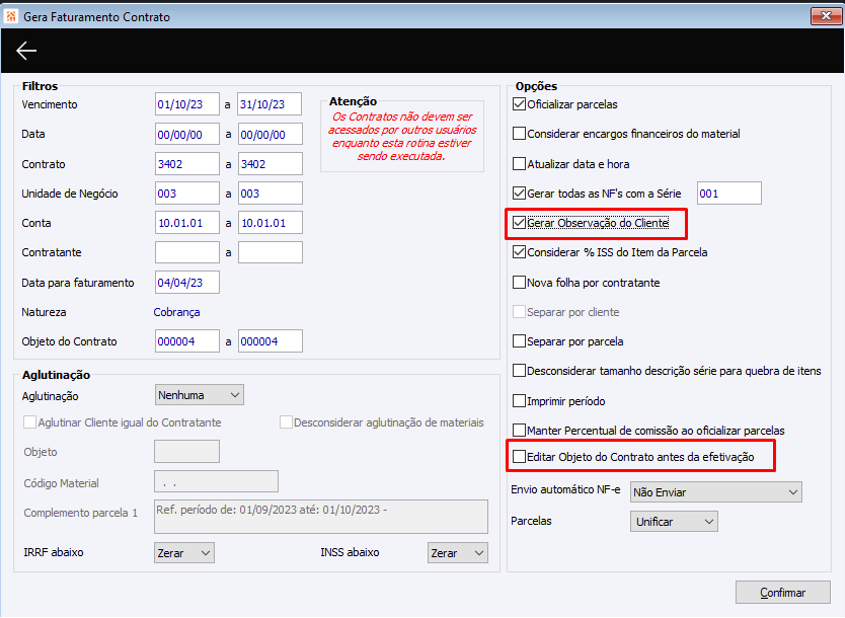 Arquivo Obsfaturamentocontrato7 Png CIGAM WIKI