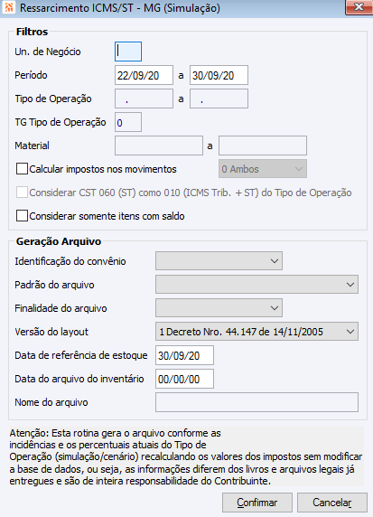 Ressarcimento ICMS ST - MG