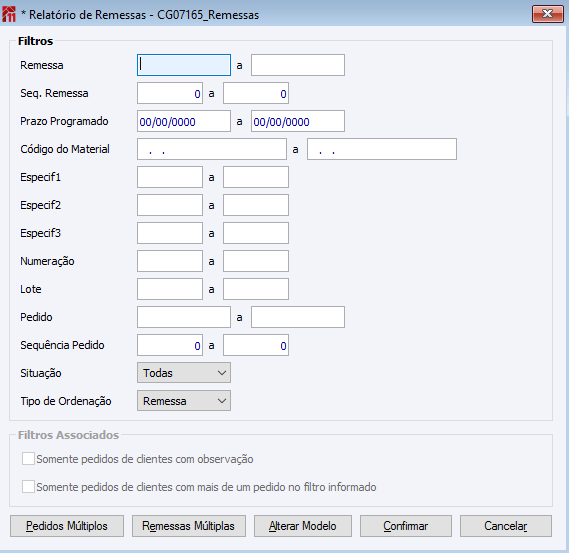 * Relatório de Remessas - CG07165_Remessas