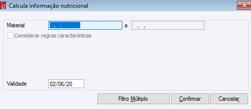 Calcula Informação Nutricional