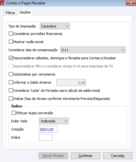 Contas a Pagar/Receber