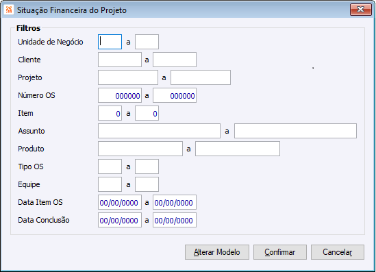 * Situação Financeira do Projeto