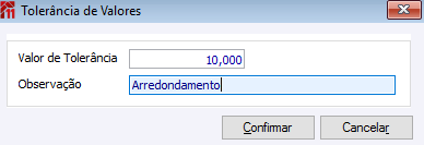 Tolerância de Valores