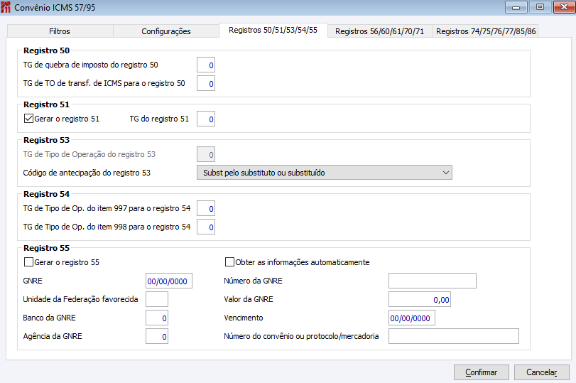 Convêncio ICMS57/95