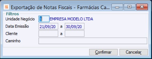 Exportar_NFs_Farmacia_Capile