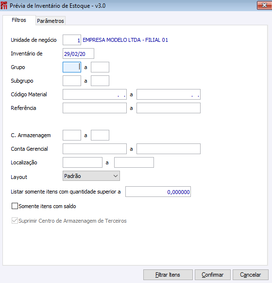 Prévia Inventário de Estoque v3.0