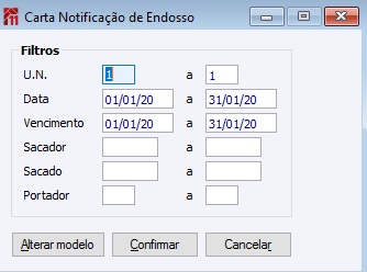 * Carta Notificação de Endosso