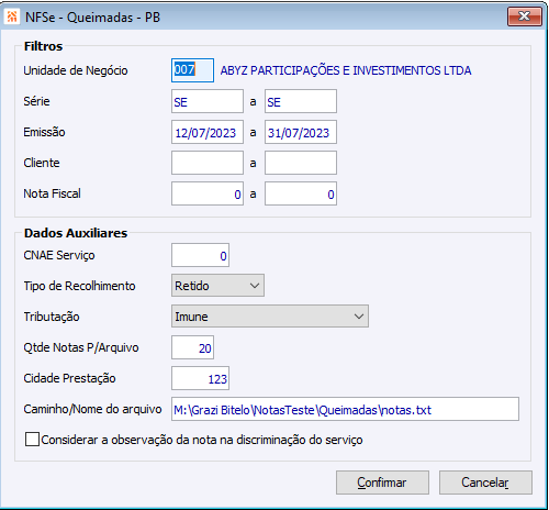 NFSe Queimadas 1