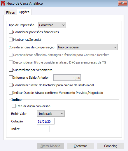 Fluxo de Caixa Analítico