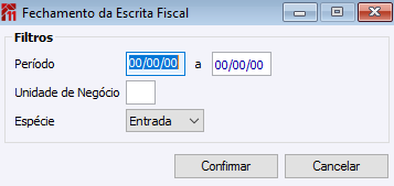 Fechamento da Escrita Fiscal