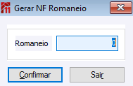 Gerar NF Romaneio