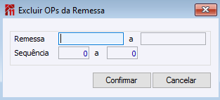 Exclui OPs da Remessa