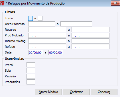 Refugos Por Movimento de Produção