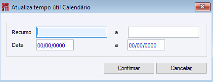 Atualiza tempo útil Calendário