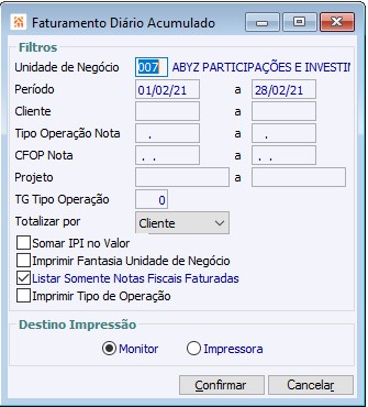 Faturamento Relatórios 14