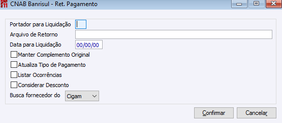 CNAB Banrisul - Ret. Pagamento