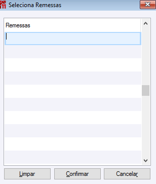 Selecione Remessas