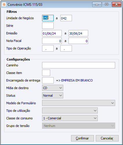 Convênio ICMS 115/03