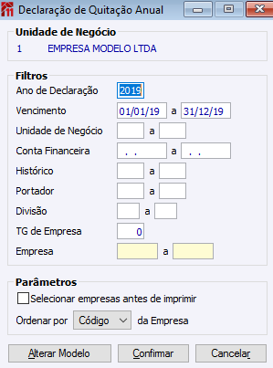 Declaração de Quitação Anual