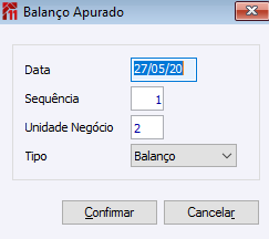 Balanço Apurado