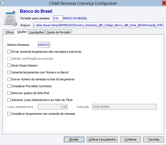 CNAB Remessa Configurável
