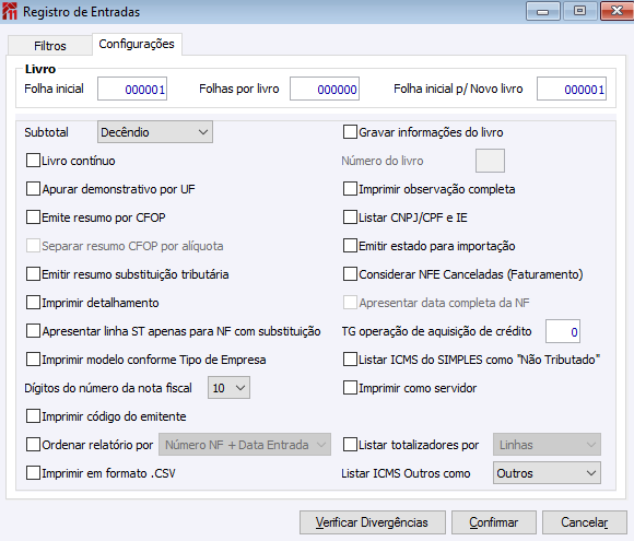 Registro de Entradas