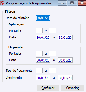 Programação de Pagamentos