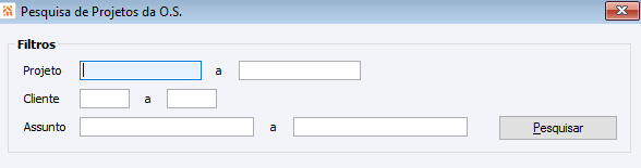Pesquisa de Projetos da OS