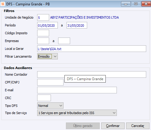 DFS – Campina Grande