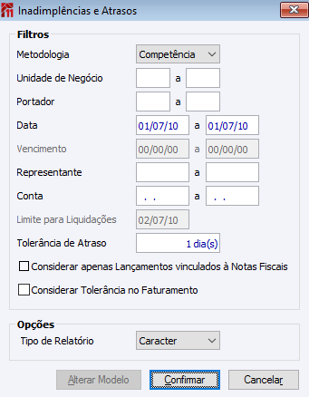 Inadimplências e Atrasos