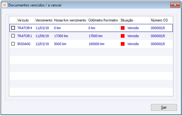 Botão Veículos - Documento Preventiva