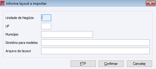 Informe layout a importar