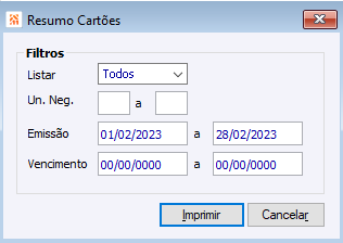Resumo Cartões