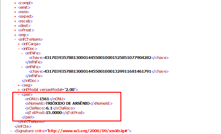Cargas Perigosas CTe XML.png