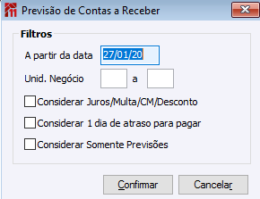 Previsão de Contas a Receber