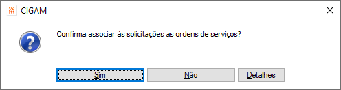 Associar Solicitações aos mat. da OS