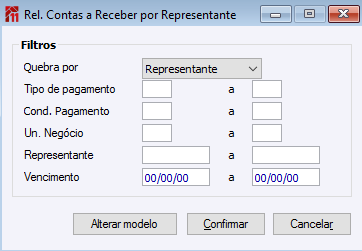 Contas a Receber por Representantes