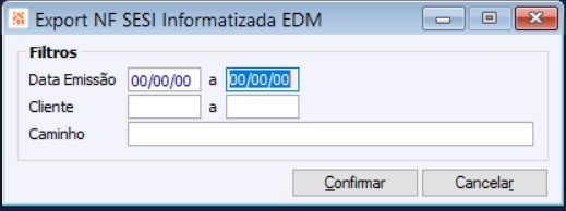 Exportar NF SESI Informatizada