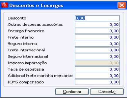 Notas Fiscais de Importação