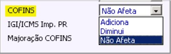 Majoração da COFINS
