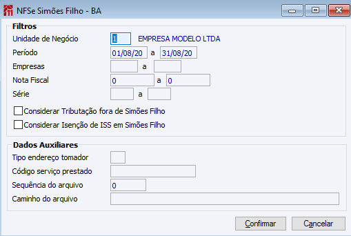 NFSe Simões Filho - BA