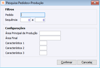 Pesquisa Pedido + Produção
