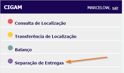 Separação de Entregas