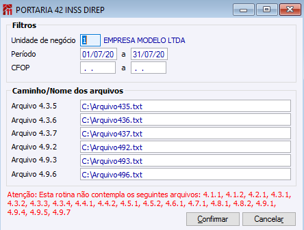 PORTARIA 42 INSS/DIREP