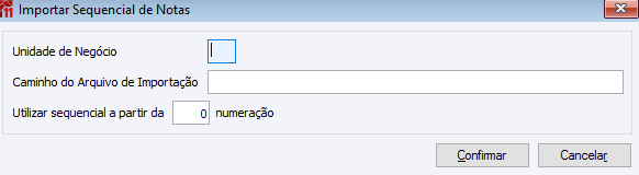 Importar Sequencial de Notas