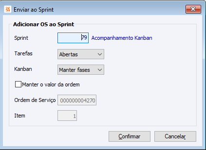 Enviar ao Sprint