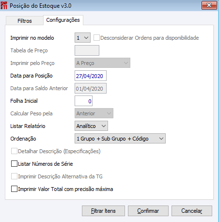 Posição do Estoque v3.0