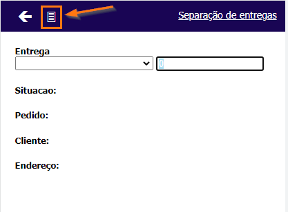 Separação de Entregas Parâmetros