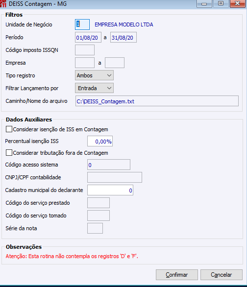 DEISS - Contagem