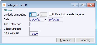Listagem da DIRF